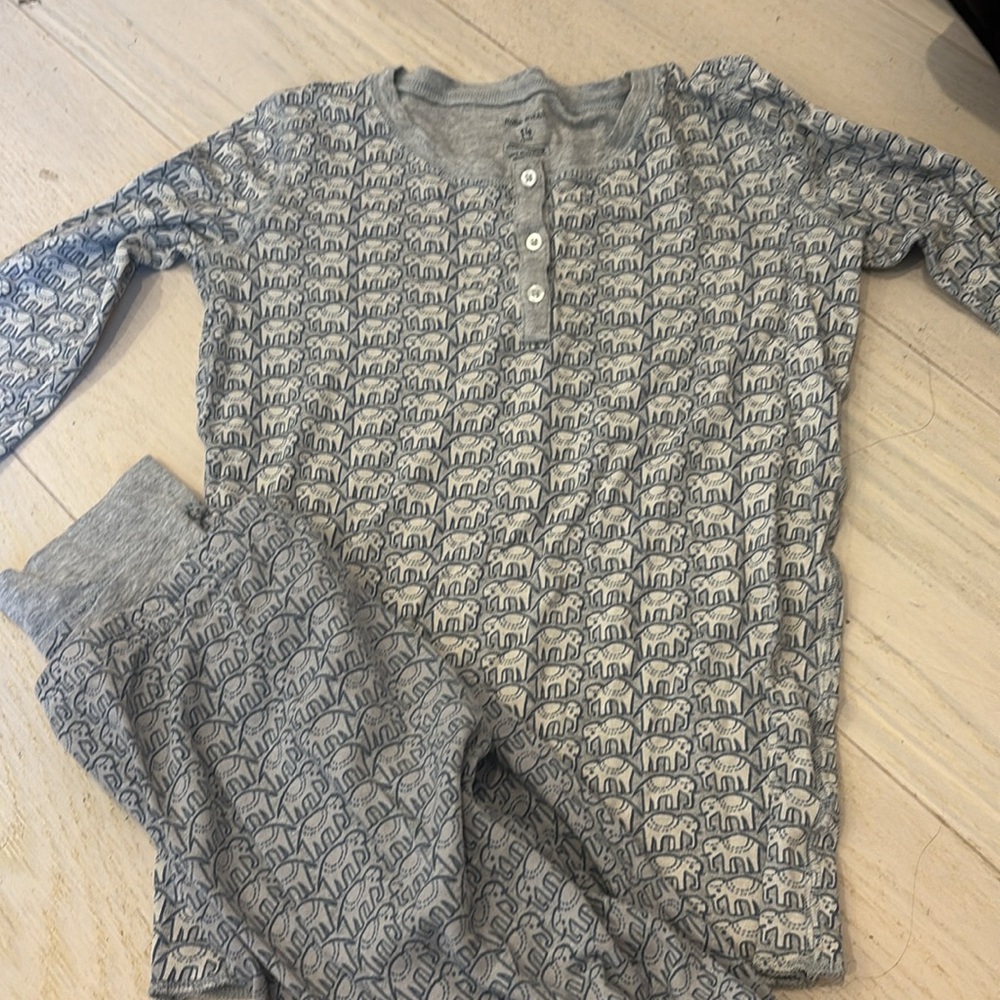 Roller rabbit “hathi” pajamas. Lightly used, no stains at all.
